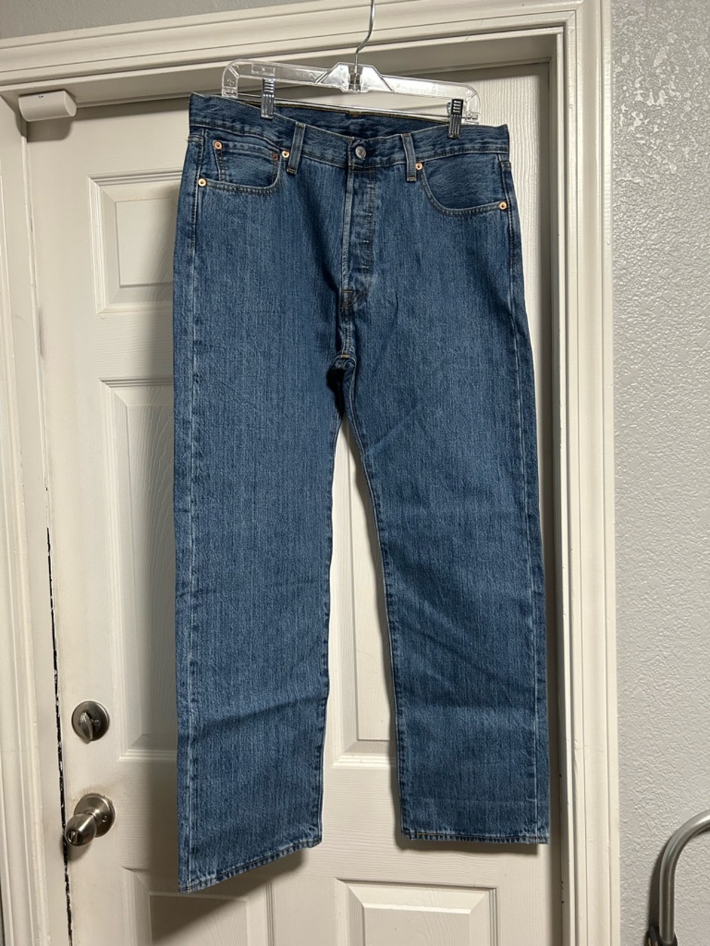 Men's Straight-Leg Dark Blue Jeans